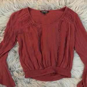 Long Sleeve Crop Top (Size: XS, NWOT)